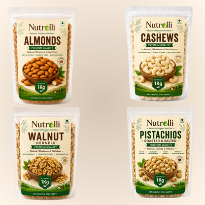 Combo Of 4 Kg (Almond, Cashews, Walnut & Pistachios)