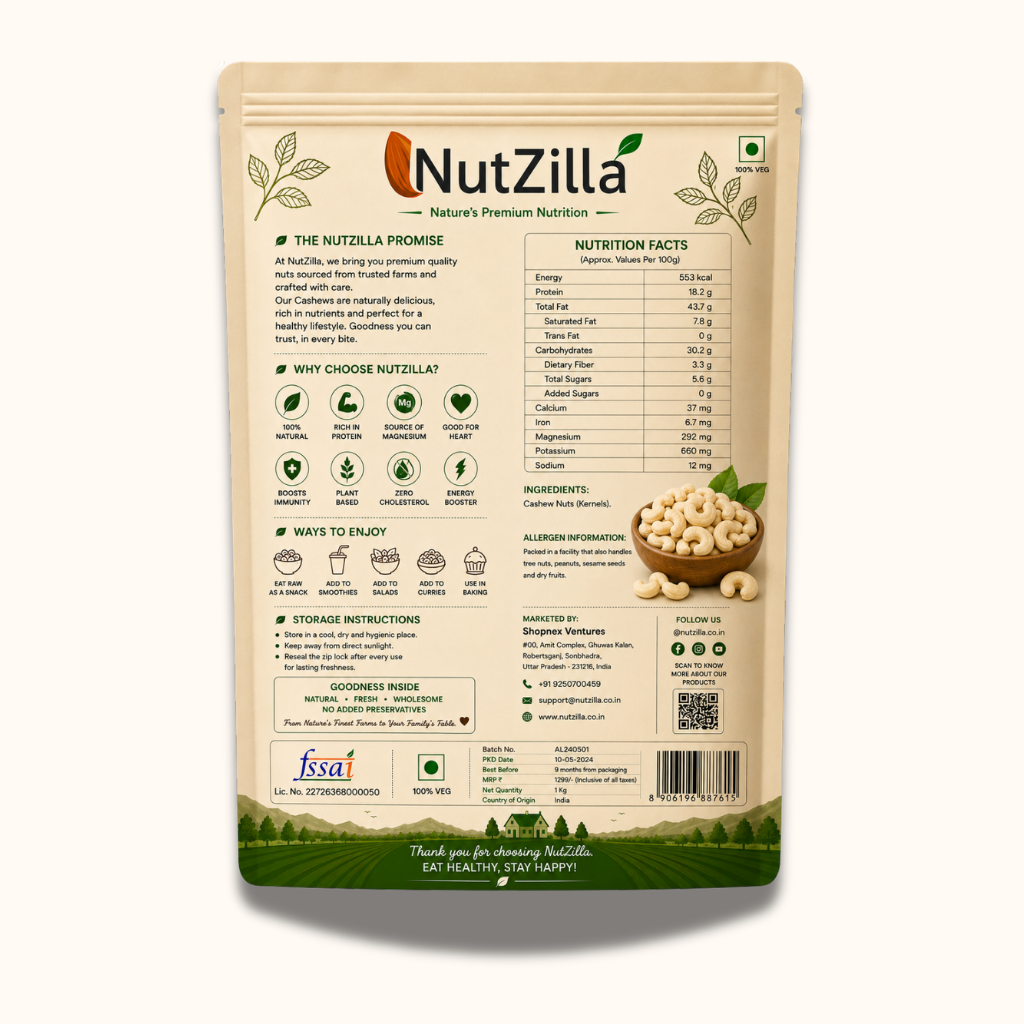 Crunchy Cashews 1 Kg Pack