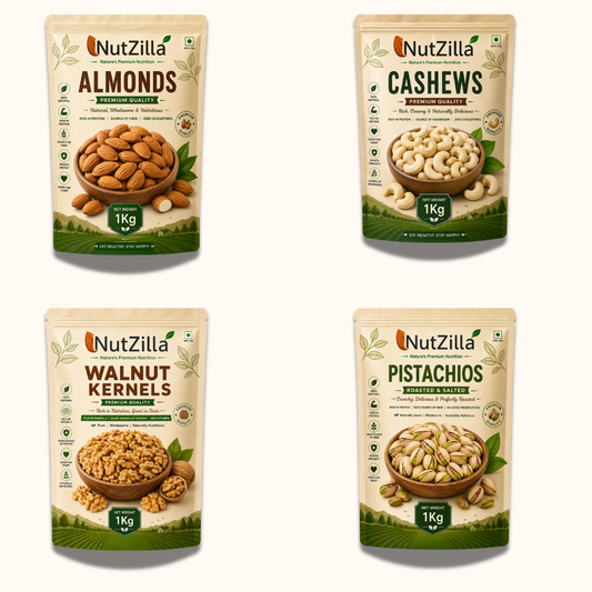 Combo Of 4 Kg (Almond, Cashews, Walnut & Pistachios)